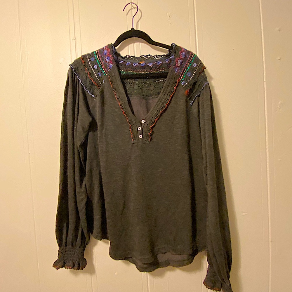 Free People Knit Boho Top